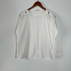 Susy Mix White Long Sleeve Blouse‎ Size Small/Medium